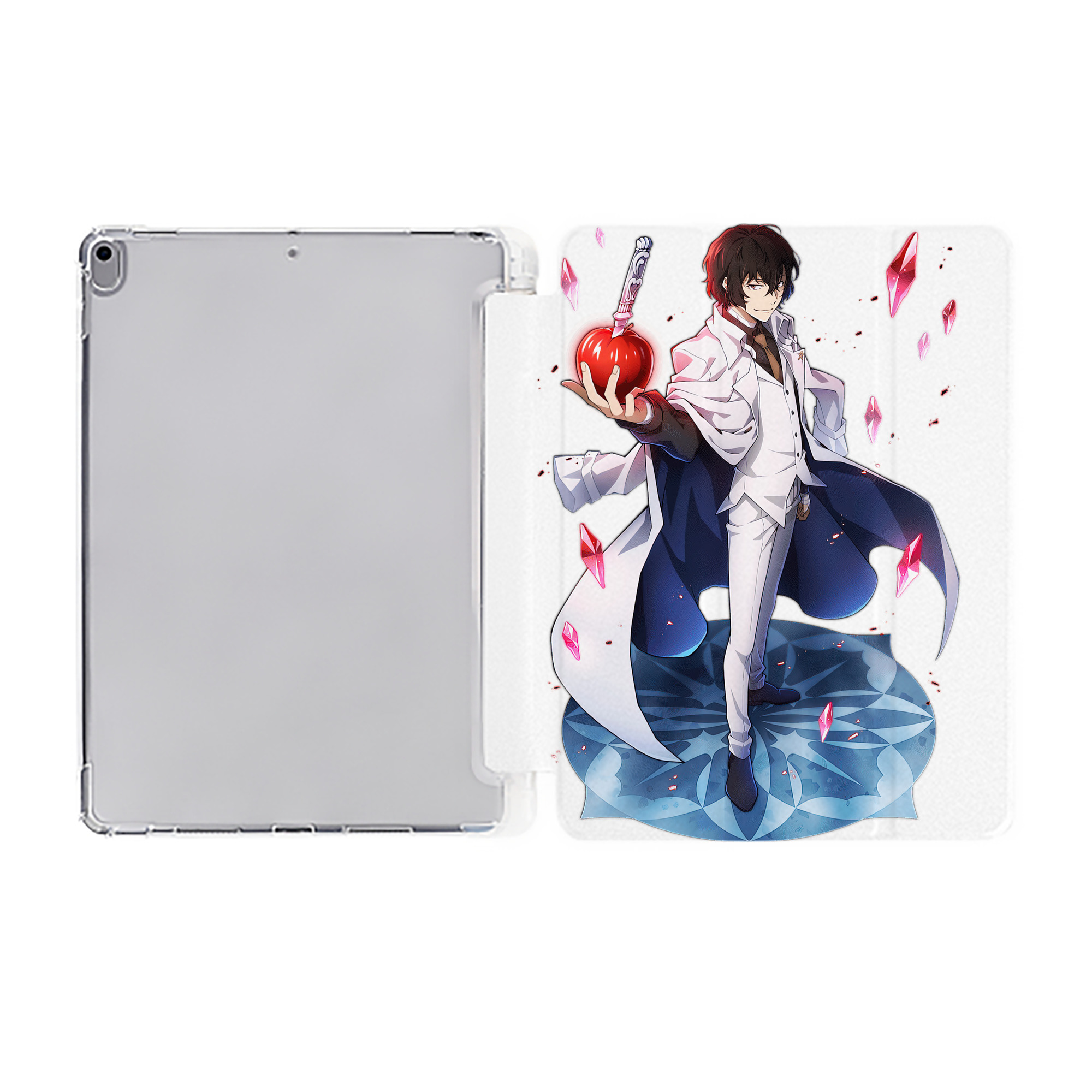 （画像用） 文豪ストレイドッグス Bungo Stray Dogs IPad ケース ペン収納付き 三つ折りスタンド PUレザー×シリコン 対応機種9.5/10.5/10.9インチ